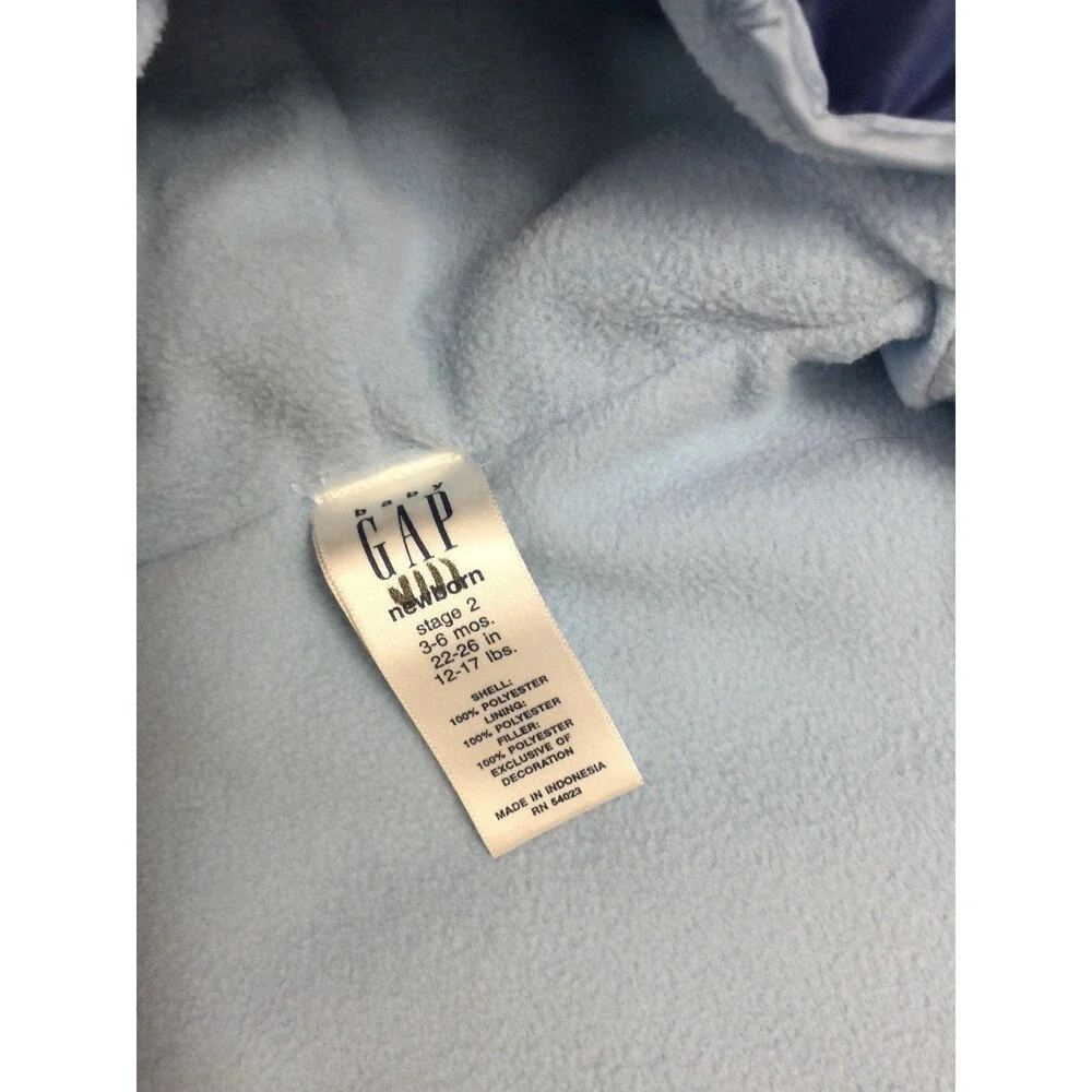 BABY GAP BOYS SNOWSUIT FLEECE LINED SIZE 3-6 MONTHS